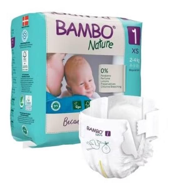 Bambo Nature Babywindel XS Gr. 1, 2 - 4 kg, 22 Stk.